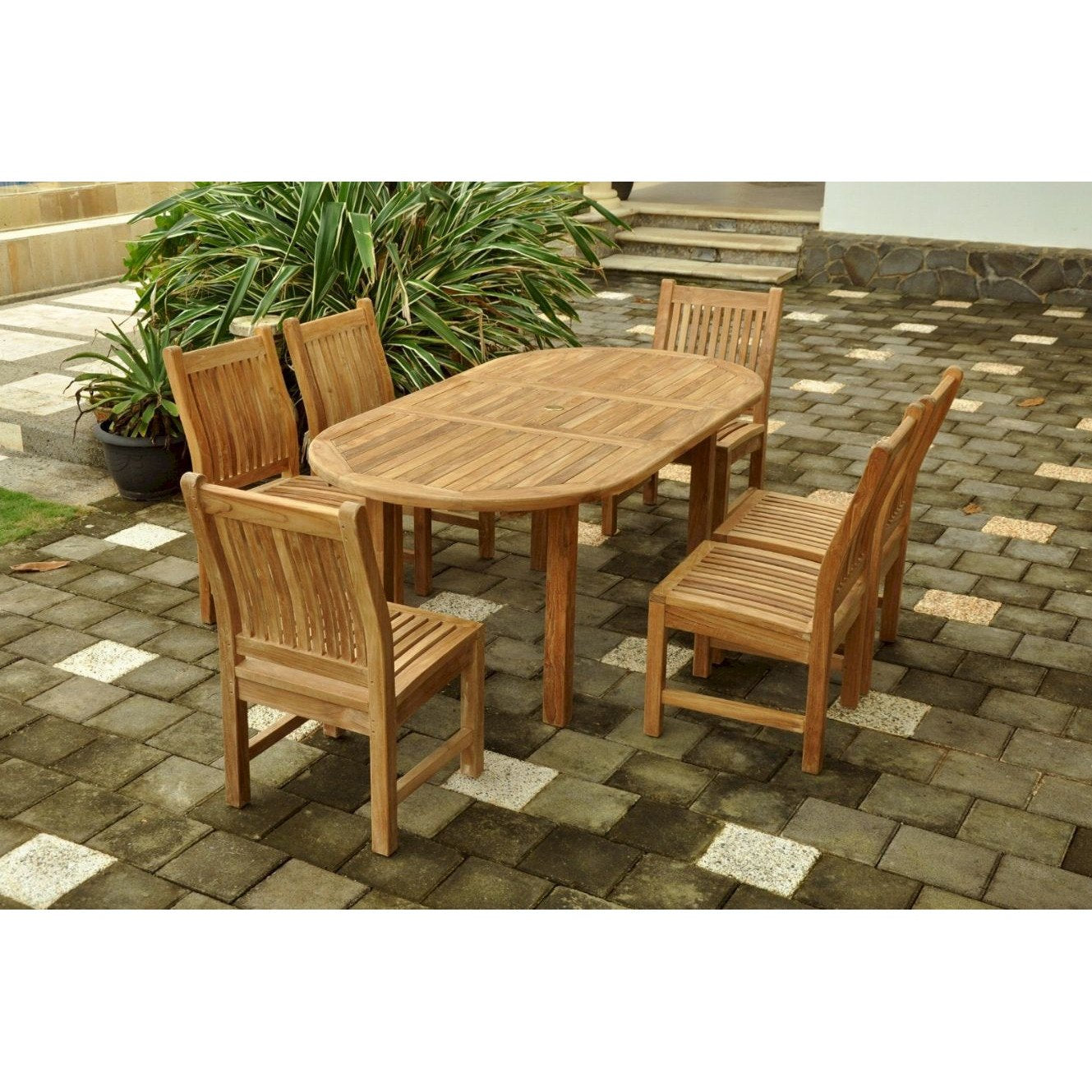 Bahama Sahara 7-Pieces 8' Rectangular Dining Set - Set-82