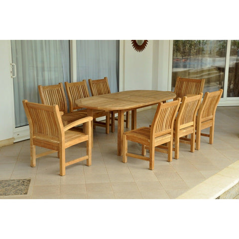 Bahama Sahara 9-Pieces 78" Oval Dining Set - Set-84