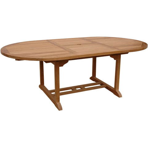 Bahama 87" Oval Extension Table Extra Thick Wood - TBX-087VT