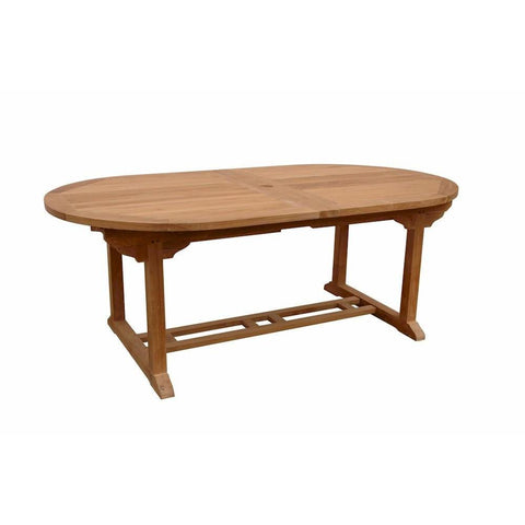 Bahama 117" Oval Extension Table w/ Double Extensions - TBX-117VD