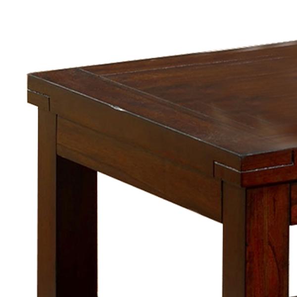Traditional Coffee Table With Rectangular Top And Tapered Legs, Brown