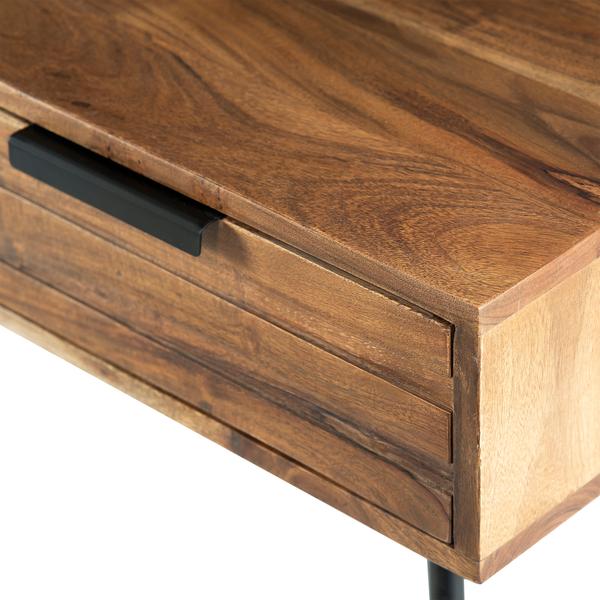 Products Wood And Metal Coffee Table With Spacious Storage, Brown And Black