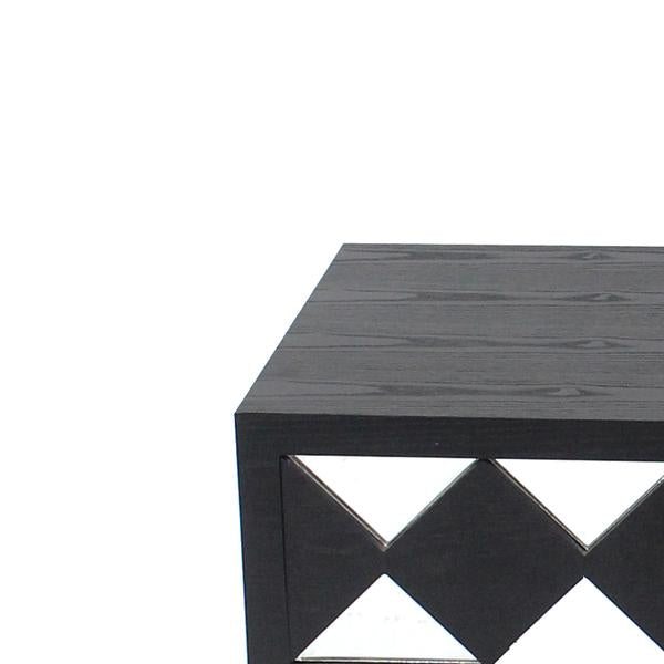 Wooden Coffee Table With 3 Drawers And X Shape Base, Black And Gold - BM204727