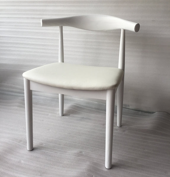 Hannah Chair - White & White Leather