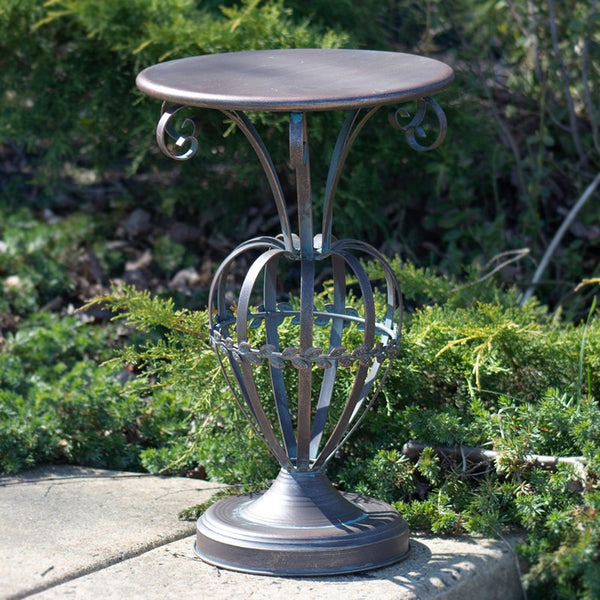 Small Metal Pedestal Plant Stand