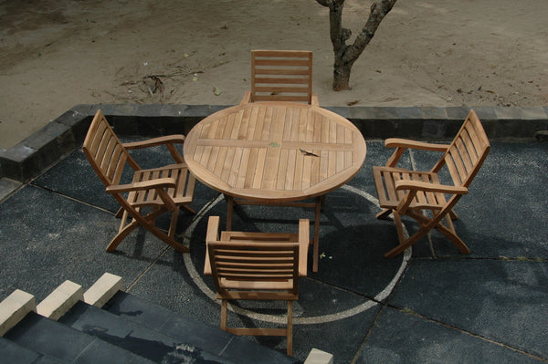 Andrew Bahama 5-Pieces Folding Dining Set - Set-109