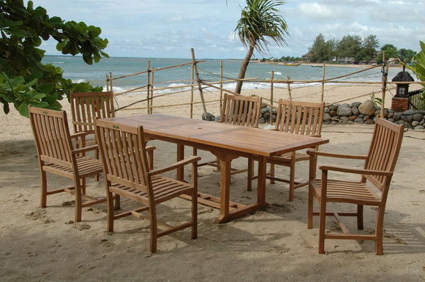 Bahama Wilshire Armchair 7-Pieces Extension Dining Set - Set-112B