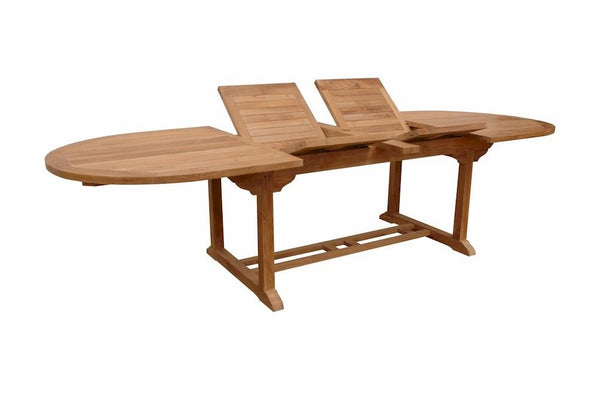 Bahama 117" Oval Extension Table w/ Double Extensions - TBX-117VD