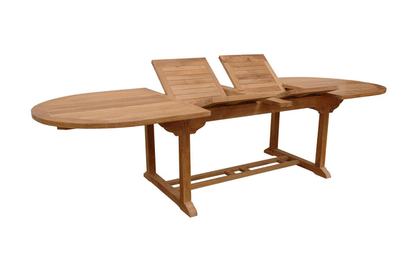 Bahama 117" Oval Extension Table w/ Double Extensions - TBX-117VD