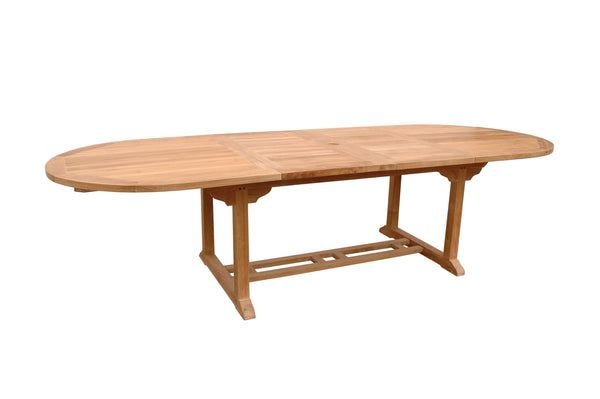 Bahama 117" Oval Extension Table w/ Double Extensions - TBX-117VD