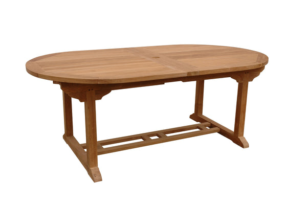 Bahama 117" Oval Extension Table w/ Double Extensions - TBX-117VD