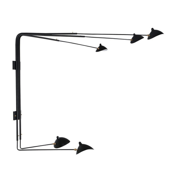 Sergio Five-Arm Rotating Sconce Wall Lamp